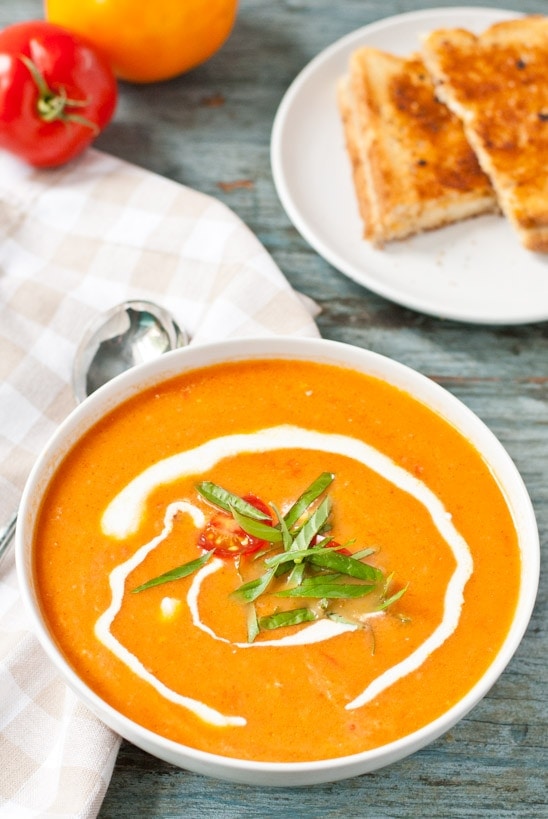 Fresh Tomato Soup with Basil