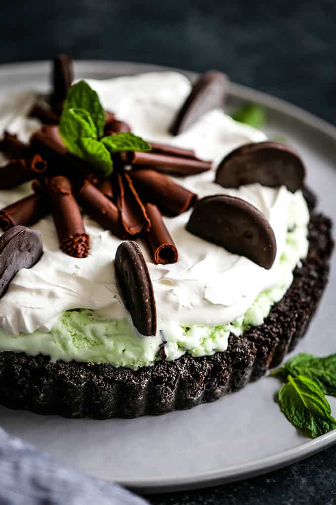 Grasshopper Ice Cream Tart