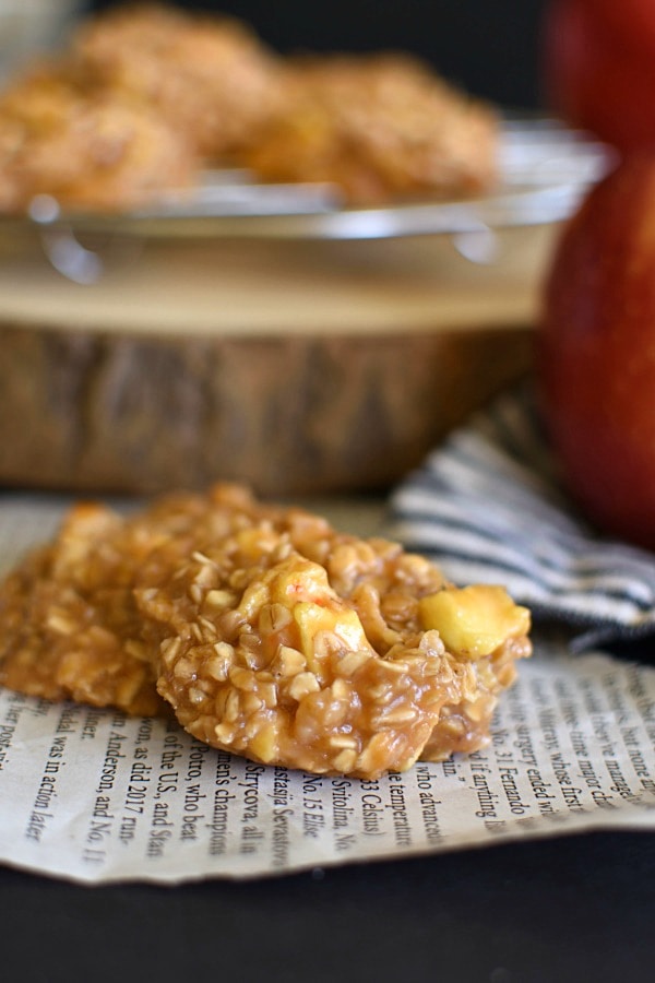 No Bake Caramel Apple Cookies