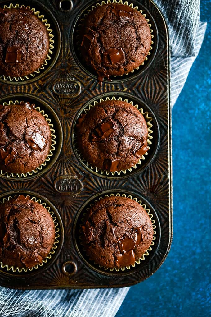 Peanut Butter Mocha Chocolate Chip Muffins