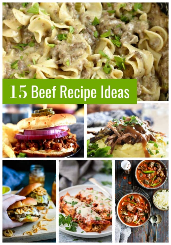 15 Beef Recipe Ideas - Take a look at these easy beef recipes your family will love!
