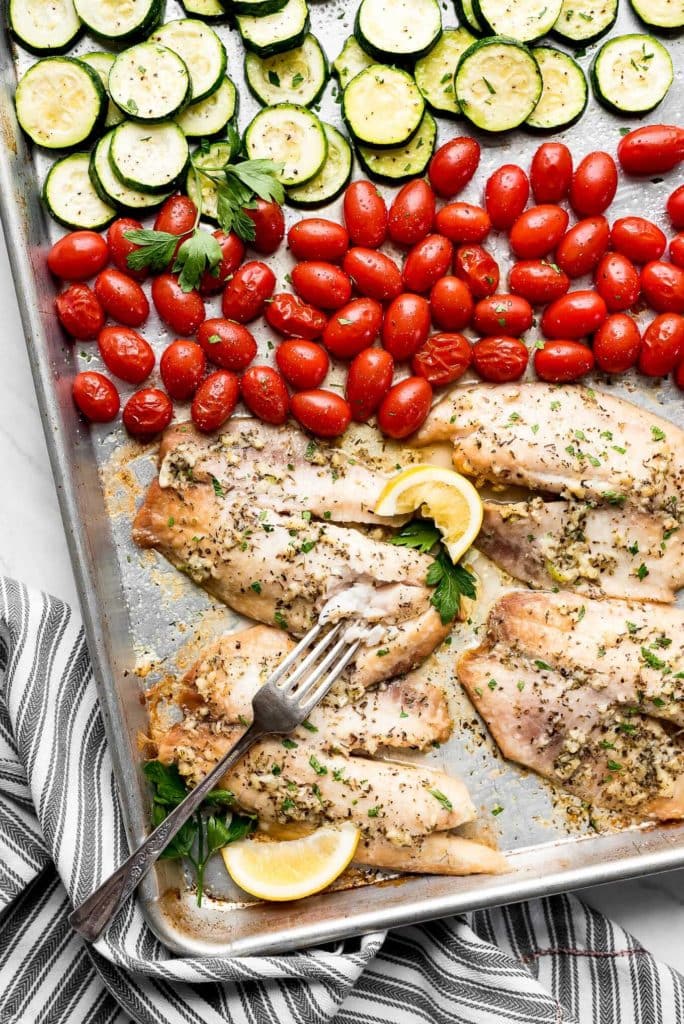 Sheet Pan Italian Baked Tilapia