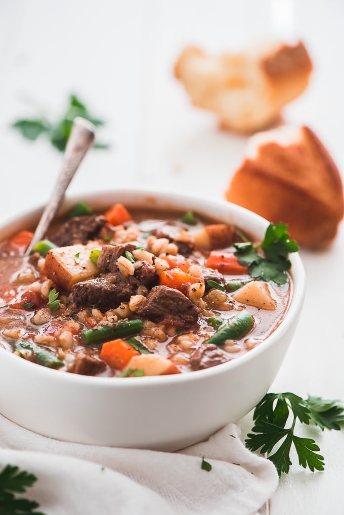 Instant Pot Beef Barley Soup