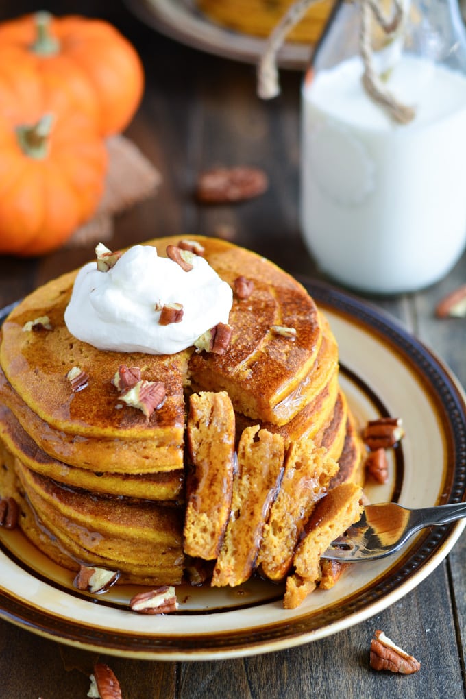 Whole Wheat Buttermilk Pumpkin Pancakes