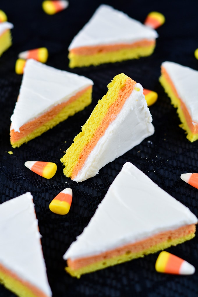 Candy Corn Sugar Cookie Bars