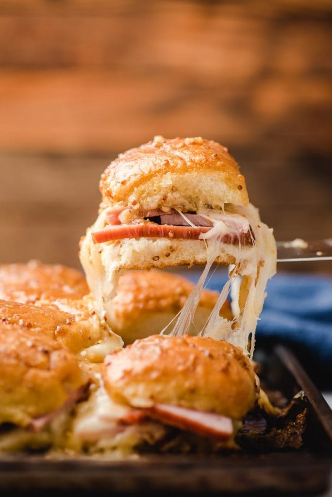 Hawaiian Roll Ham and Swiss Sliders