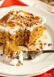 Pumpkin Toffee Poke Cake