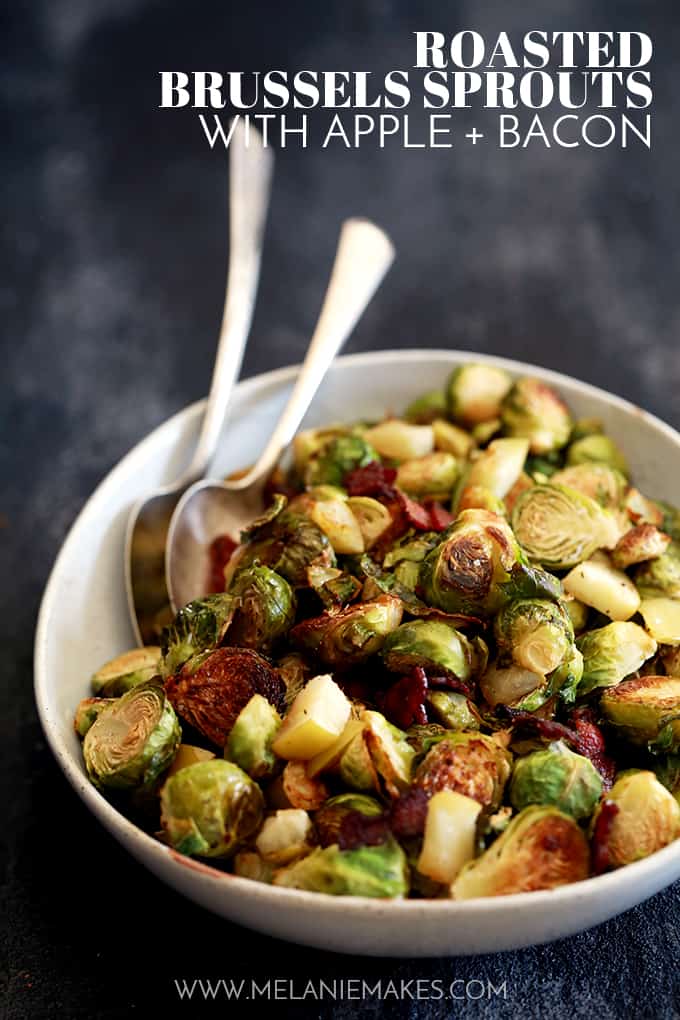 Roasted Brussel Sprouts with Apple and Bacon