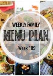 Weekly Family Meal Plan #189