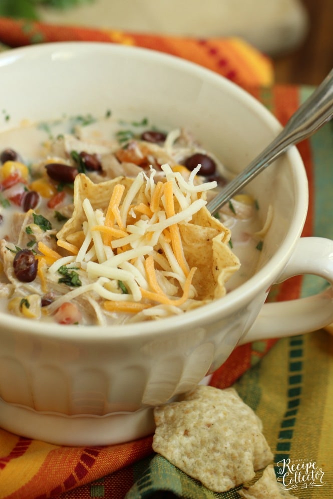 Instant Pot Creamy Chicken Tortilla Soup - A comforting creamy chicken soup recipe made easy using an instant pot.