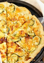 Roasted Veggie Pizza with Garlic Cream Sauce
