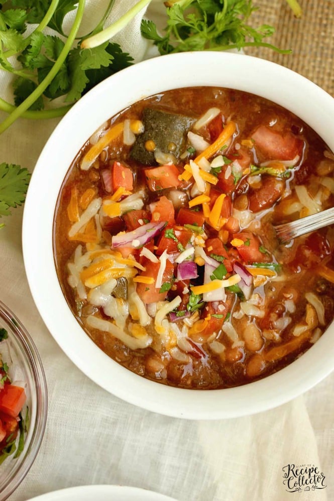 Instant Pot Mexican 16 Bean Soup - An easy Instant Pot recipe full of fiber and perfect for a healthy lunch or dinner.