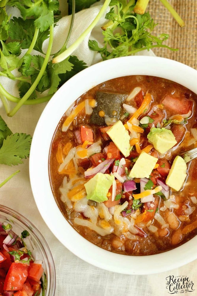 Instant Pot Mexican 16 Bean Soup - An easy Instant Pot recipe full of fiber and perfect for a healthy lunch or dinner.