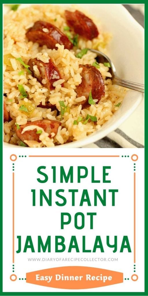 Rice Cooker Sausage Jambalaya - Diary of a Recipe Collector