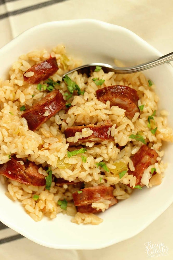 Simple Instant Pot Jambalaya - An easy weeknight version of the classic Cajun jambalaya recipe.  Only a little time and a few ingredients to this Cajun dish!