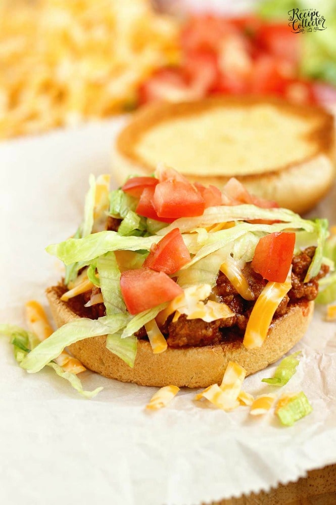 Taco Sloppy Joes - A 20 minute dinner recipe perfect for your next Taco night! Taco Sloppy Joes are a nice change up and full of flavor.