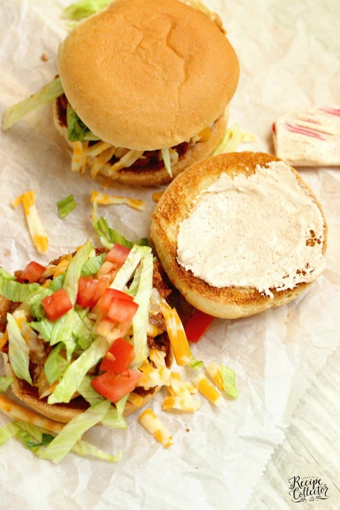 Taco Sloppy Joes - A 20 minute dinner recipe perfect for your next Taco night! Taco Sloppy Joes are a nice change up and full of flavor.