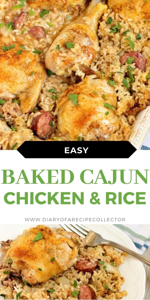 Cajun Baked Chicken and Rice - An easy to put together delicious chicken dinner recipe that will leave your home smelling amazing!