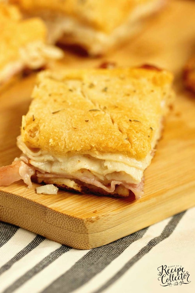 Ham, Turkey, and Cheese Crescent Squares - This makes a great appetizer for parties and is a great little snack or lunch idea.  It all starts with a few simple ingredients.