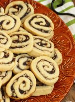 Apple Butter Cinnamon Swirl Cookies - A perfect Fall cookie recipe with an easy homemade dough and a cinnamon sugar apple butter filling.