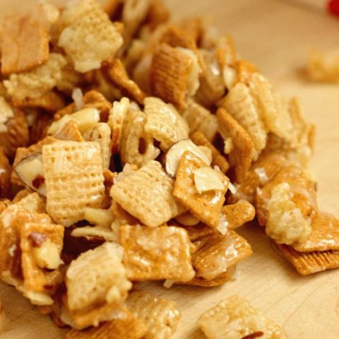 Christmas Crunch - Get ready for some serious snacking!  This sweet snack mix will be a hit!  It's wonderfully addicting and perfect for an appetizer and even a gift!