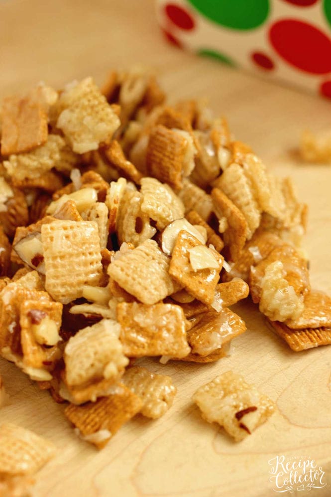 Christmas Crunch - Get ready for some serious snacking!  This sweet snack mix will be a hit!  It's wonderfully addicting and perfect for an appetizer and even a gift!