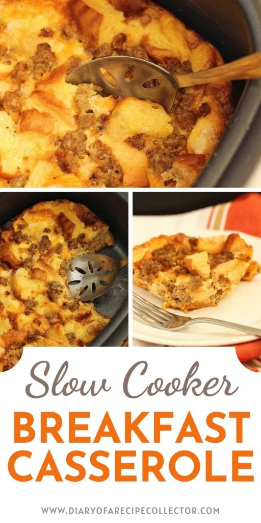 Slow Cooker Breakfast Casserole - An easy breakfast treat perfect for brunches and weekend breakfasts! 