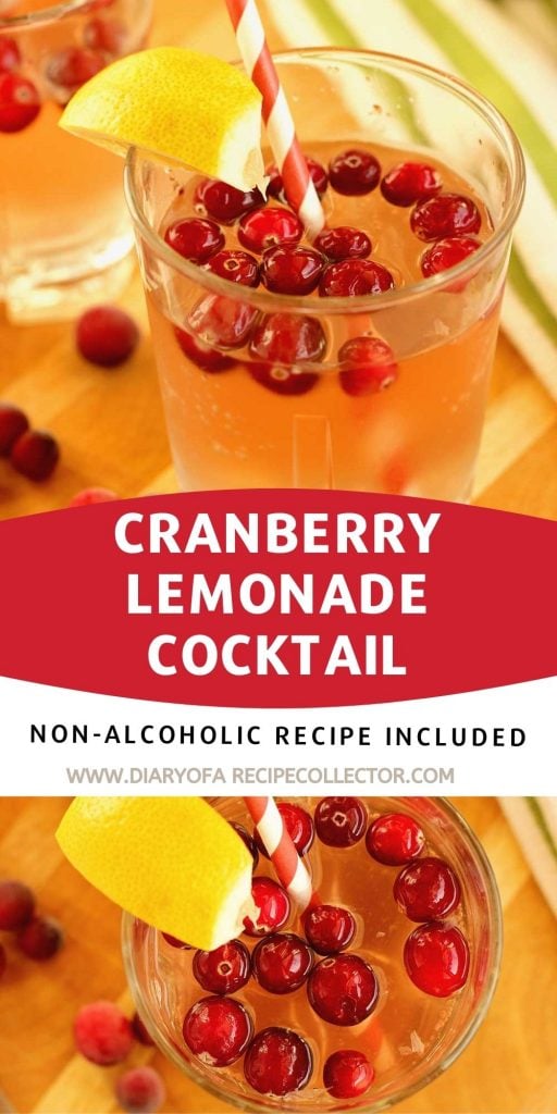 Cranberry Lemonade - An easy and refreshing holiday drink recipe.  Both a cocktail for a few and a large batch non-alcoholic punch recipe are included!