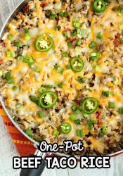 One Pot Beef Taco Rice