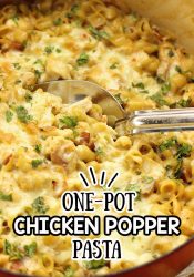 One-Pot Cheesy Chicken Popper and Bacon Pasta