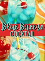 Blue Breeze Cocktail - Transport yourself straight to the beach with this tropical cocktail made with coconut rum, blue curacao, pineapple nectar, and Sprite.