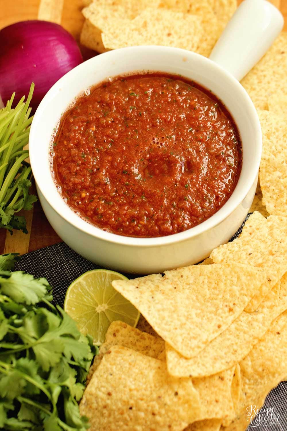 Easy Blender Salsa Recipe - Diary of A Recipe Collector