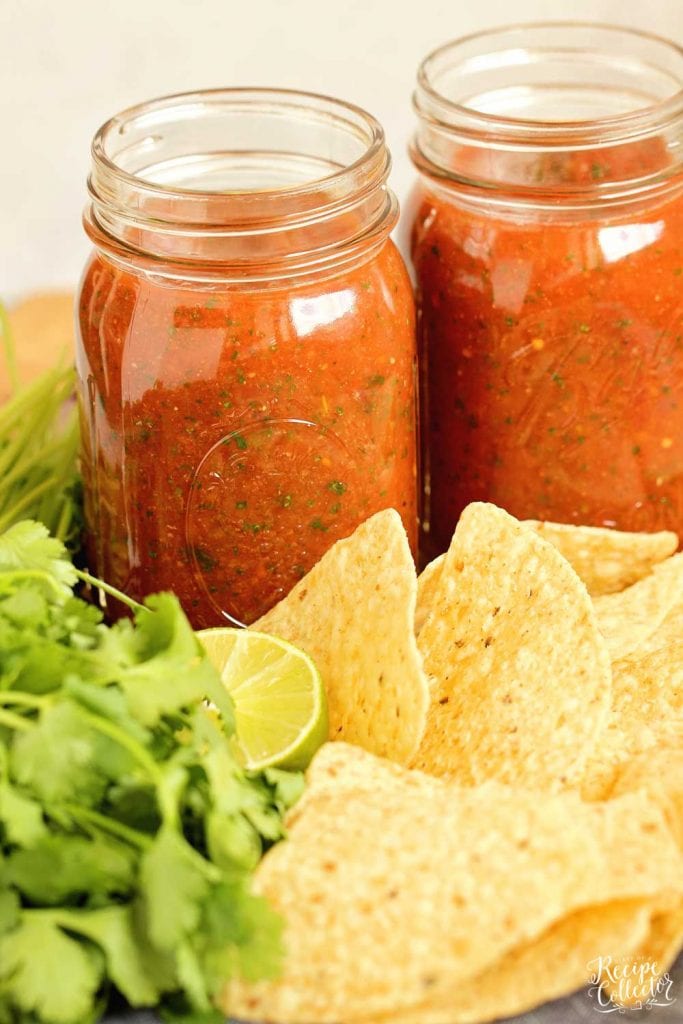 Easy Blender Salsa Recipe - This restaurant-style salsa recipe is so quick and easy and only takes 10 minutes to make!