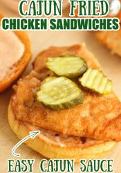 Easy Cajun Fried Chicken Sandwiches