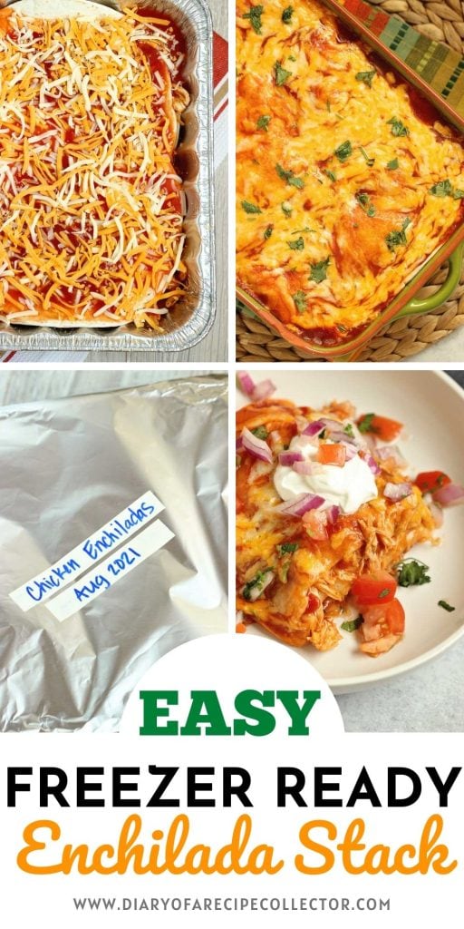 Make-Ahead Chicken Enchilada Stack - A quick and easy freezer-friendly recipe that is a perfect busy weeknights. 