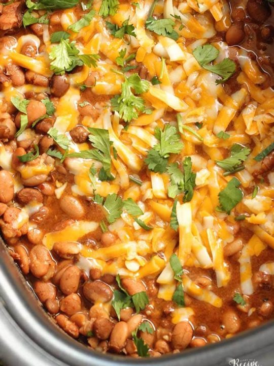2-Quart Slow Cooker Recipe for Spicy Canned Pinto Beans • A Weekend Cook®