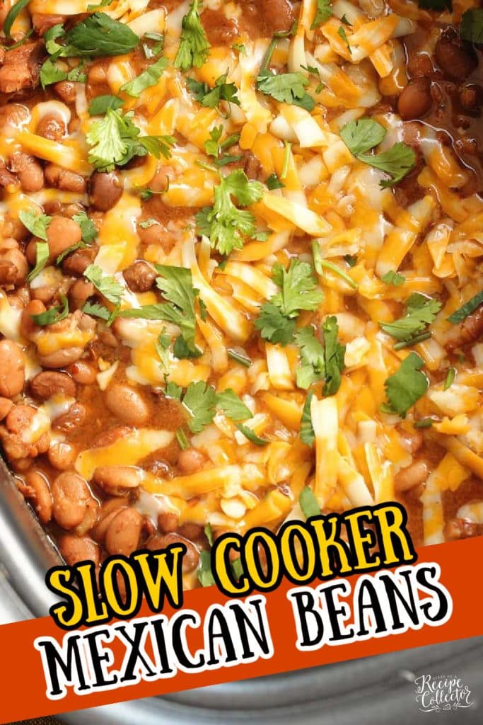 Slow Cooker Mexican Pinto Beans - This is the easiest side dish to all your Mexican themed recipe nights!  Add it to your next Taco Tuesday or Fajita Friday!