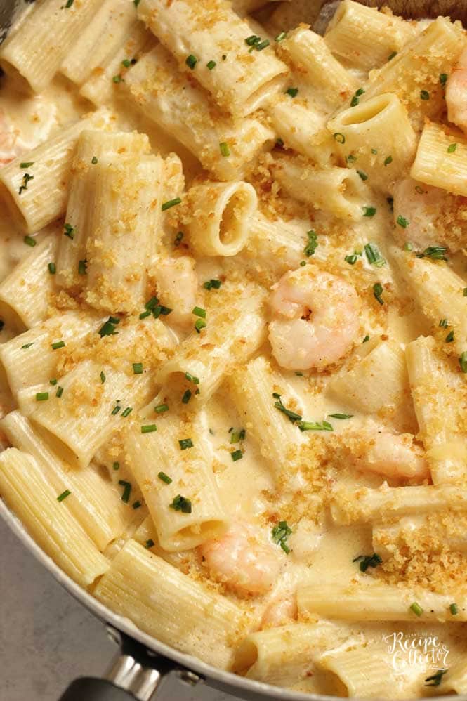 Cajun Shrimp Mac and Cheese - The ultimate decadent white cheddar and parmesan shrimp pasta perfect as a main dish and great as a side to grilled steaks!  