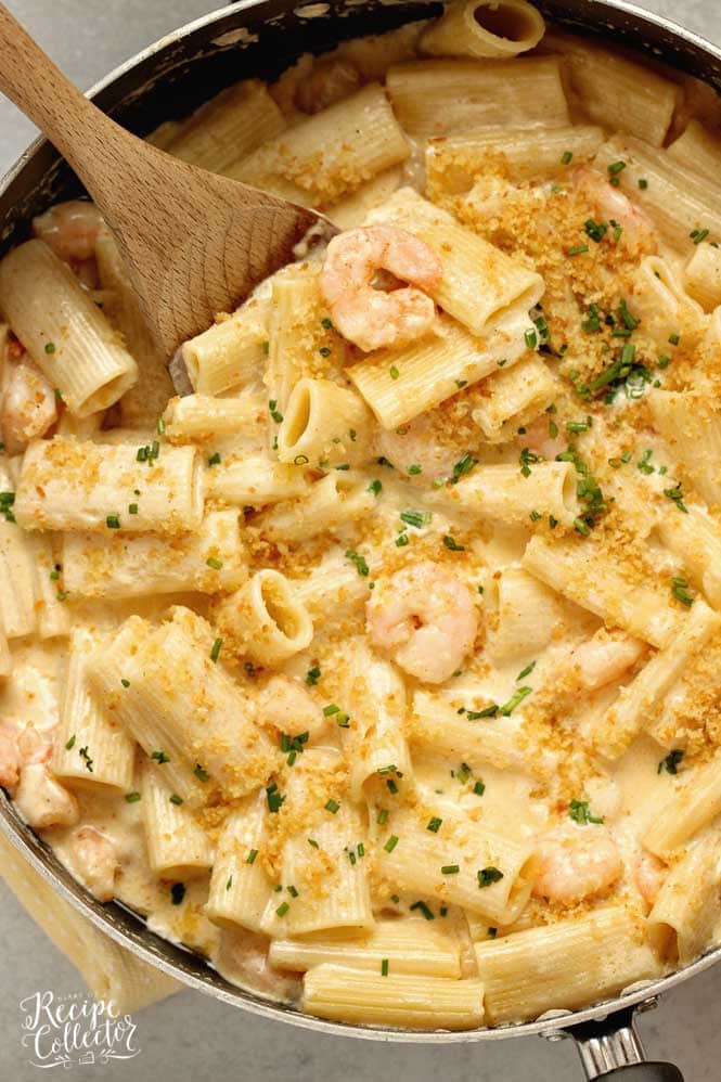 Cajun Shrimp Mac and Cheese - The ultimate decadent white cheddar and parmesan shrimp pasta perfect as a main dish and great as a side to grilled steaks!  