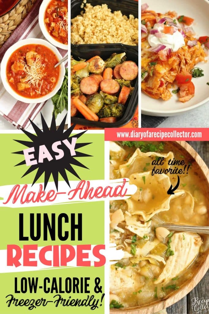 Make Ahead Lunch Recipes - These recipes are great for meal prep and can be made ahead for your week and can be frozen too!