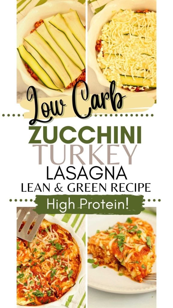 Skinny Turkey Lasagna - A low-carb, high protein, and low calorie dinner recipe!  You won't even miss the pasta! 