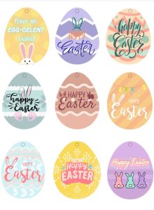 Free Easter Printables - Check out these cute printable ideas perfect for tags on Easter basket treats and treat toppers for some yummy Bunny Bait!