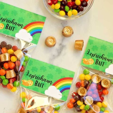 This Leprechaun Bait is a cute free printable treat idea for St. Patrick's Day!  