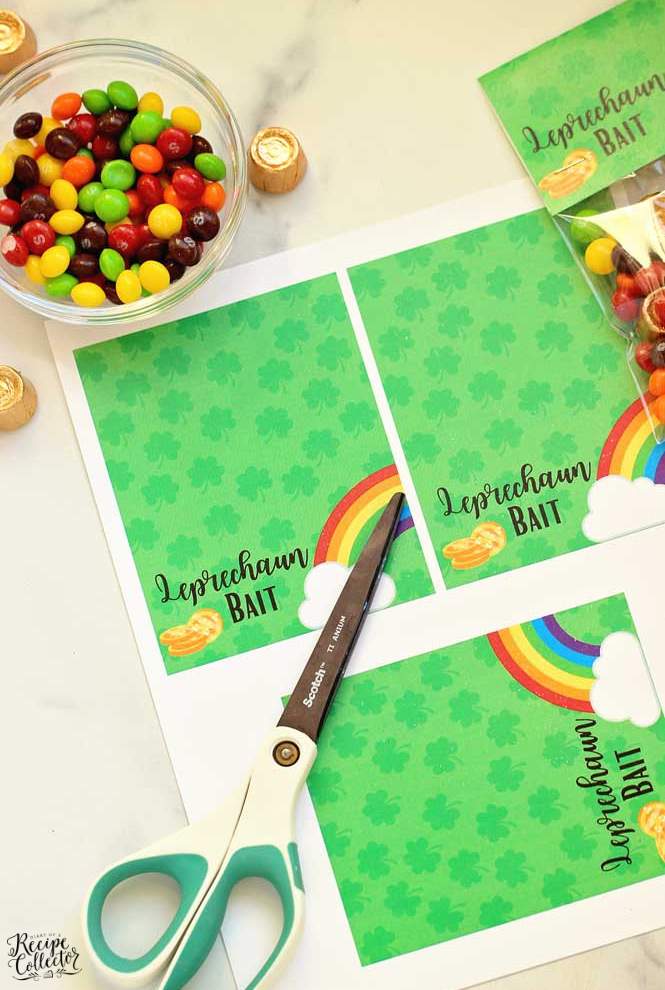 This Leprechaun Bait is a cute free printable treat idea for St. Patrick's Day!  