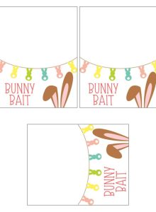 Free Easter Printables - Check out these cute printable ideas perfect for tags on Easter basket treats and treat toppers for some yummy Bunny Bait!