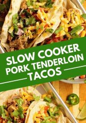 Slow Cooker Pork Tenderloin Tacos