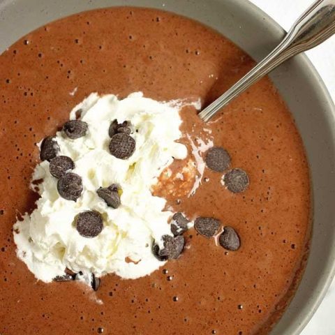 This Protein Chocolate Pudding Snack is a great high-protein single-serving snack option low in calories!