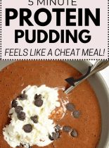 This Protein Chocolate Pudding Snack is a great high-protein single-serving snack option low in calories!