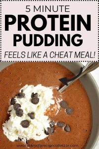This Protein Chocolate Pudding Snack is a great high-protein single-serving snack option low in calories!