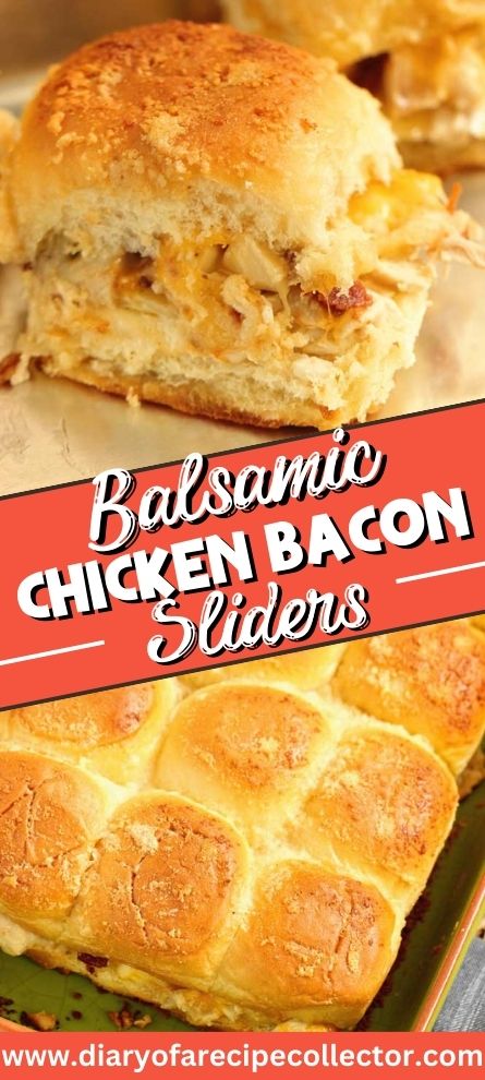 These Balsamic Chicken Bacon Sliders are full of flavor! They are filled with roasted garlic, chicken, bacon, balsamic, and Colby Jack cheese and topped with a Parmesan garlic butter sauce!